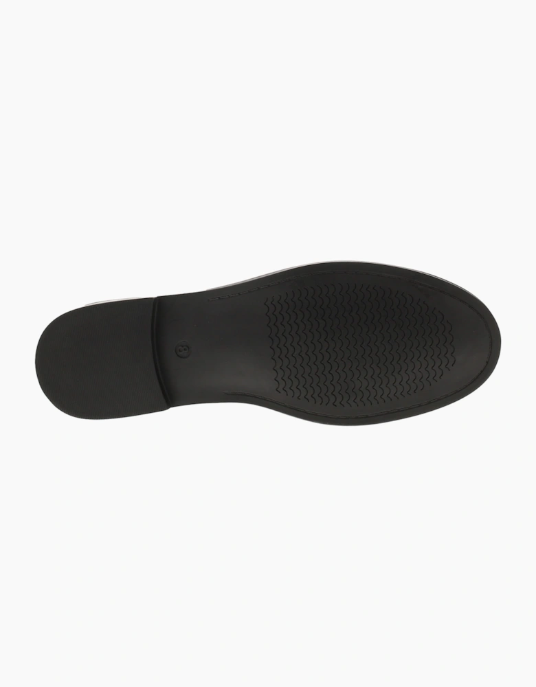 Hush Puppies Womens Shoes Flat Vienna Leather black patent UK Size
