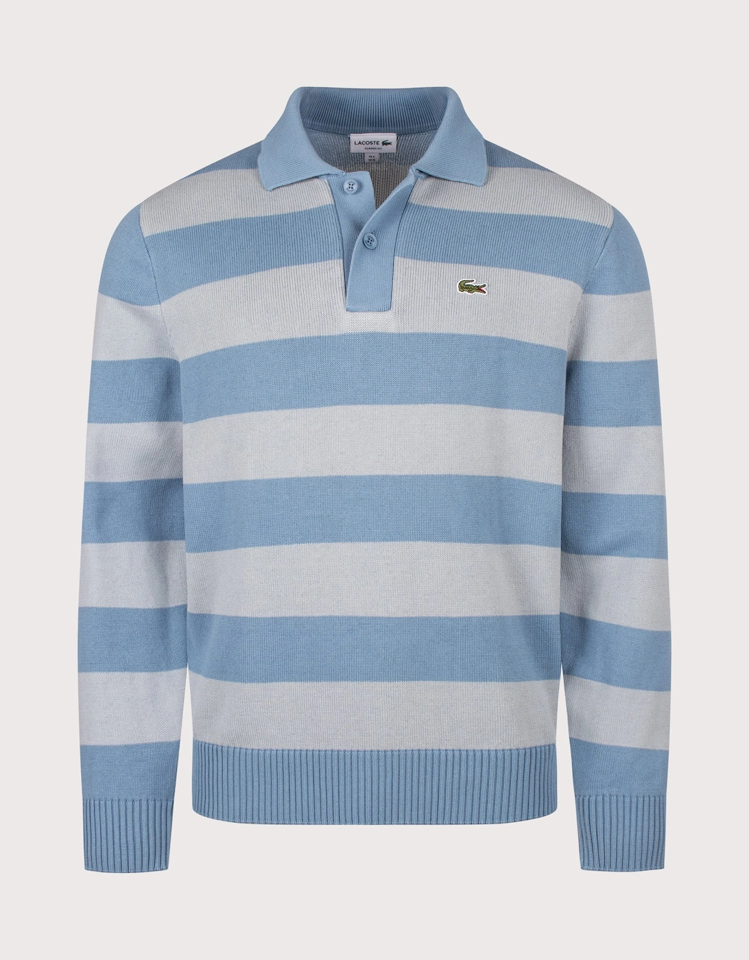 Classic Fit Long Sleeve Knitted Polo Shirt
