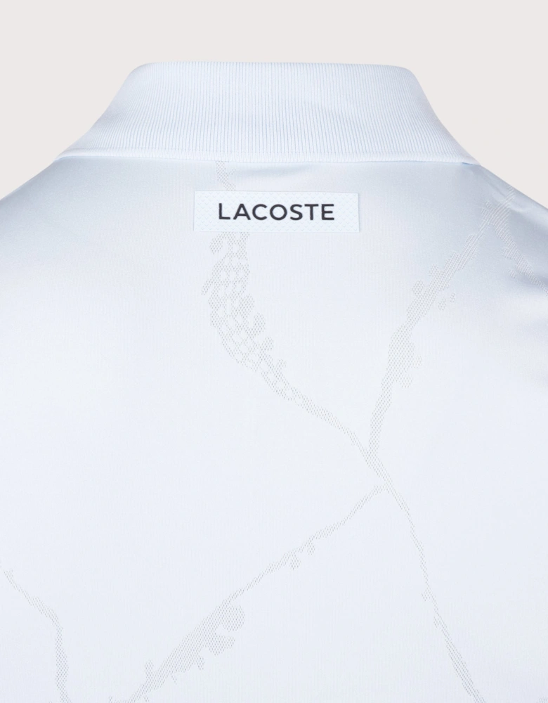 Slim Fit Ultra Dry Jacquard Crocodile Tennis Polo Shirt