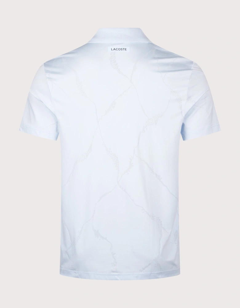 Slim Fit Ultra Dry Jacquard Crocodile Tennis Polo Shirt