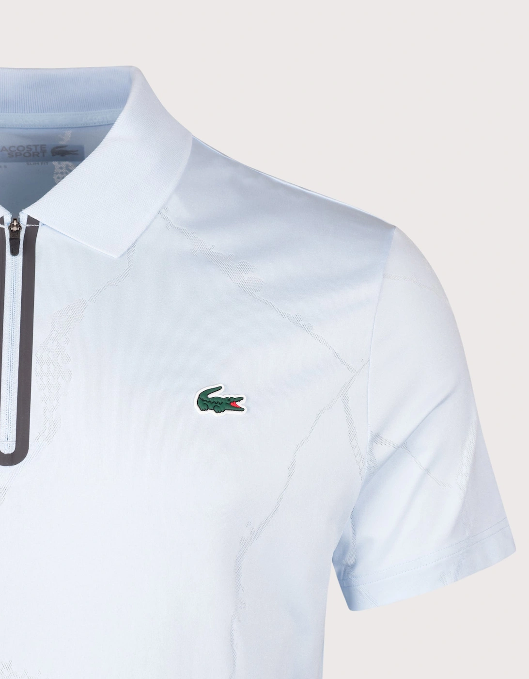 Slim Fit Ultra Dry Jacquard Crocodile Tennis Polo Shirt