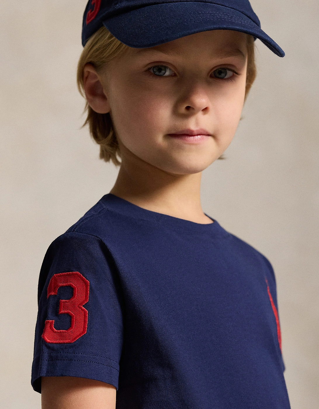 Ralph Lauren Boys Jersey Logo T-Shirt in Navy