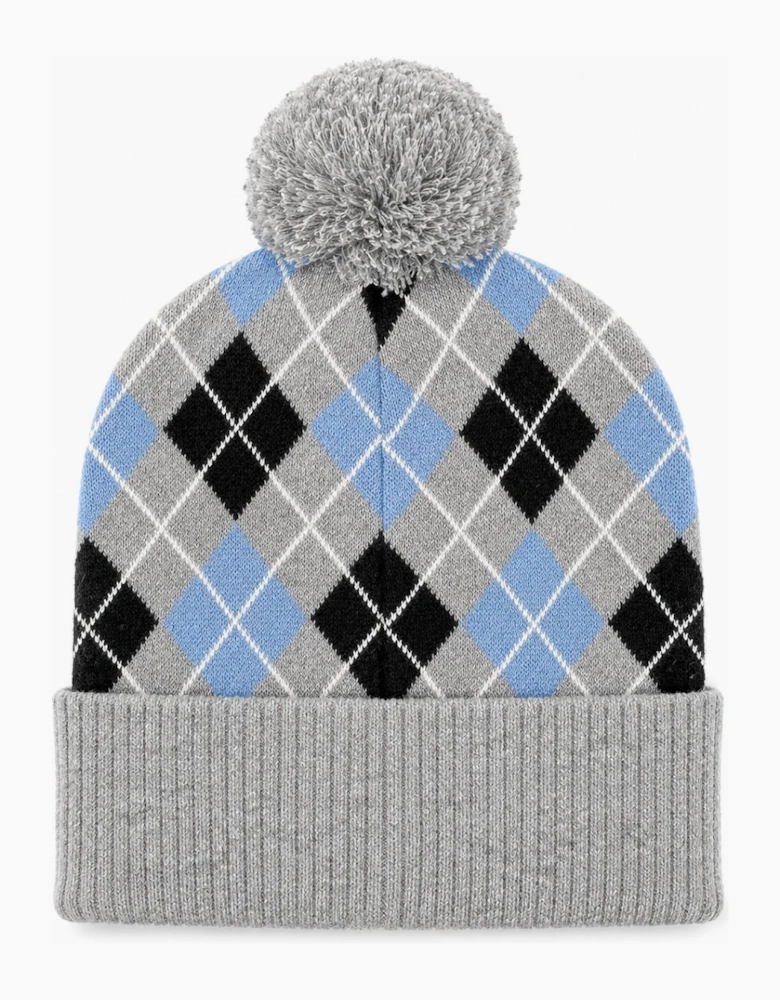 Sergio Tacchini Hamilton Argyle Pom Beanie Hat Charcoal Marl/Black County Blue