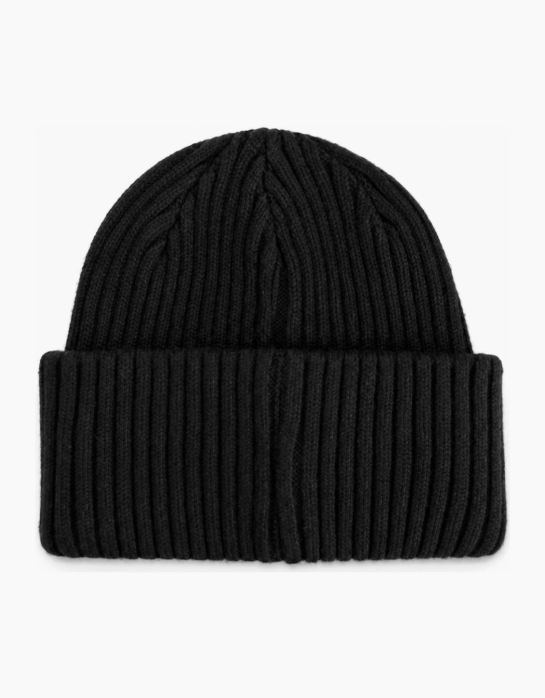 Sergio Tacchini Seppi Ribbed Turn Up Beanie Hat Black/Old Gold