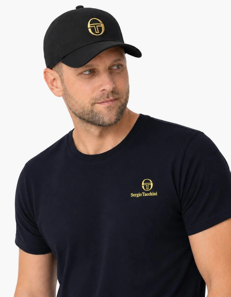 Sergio Tacchini Marz Classic 6 Panel Strapback Cap Black/Gold