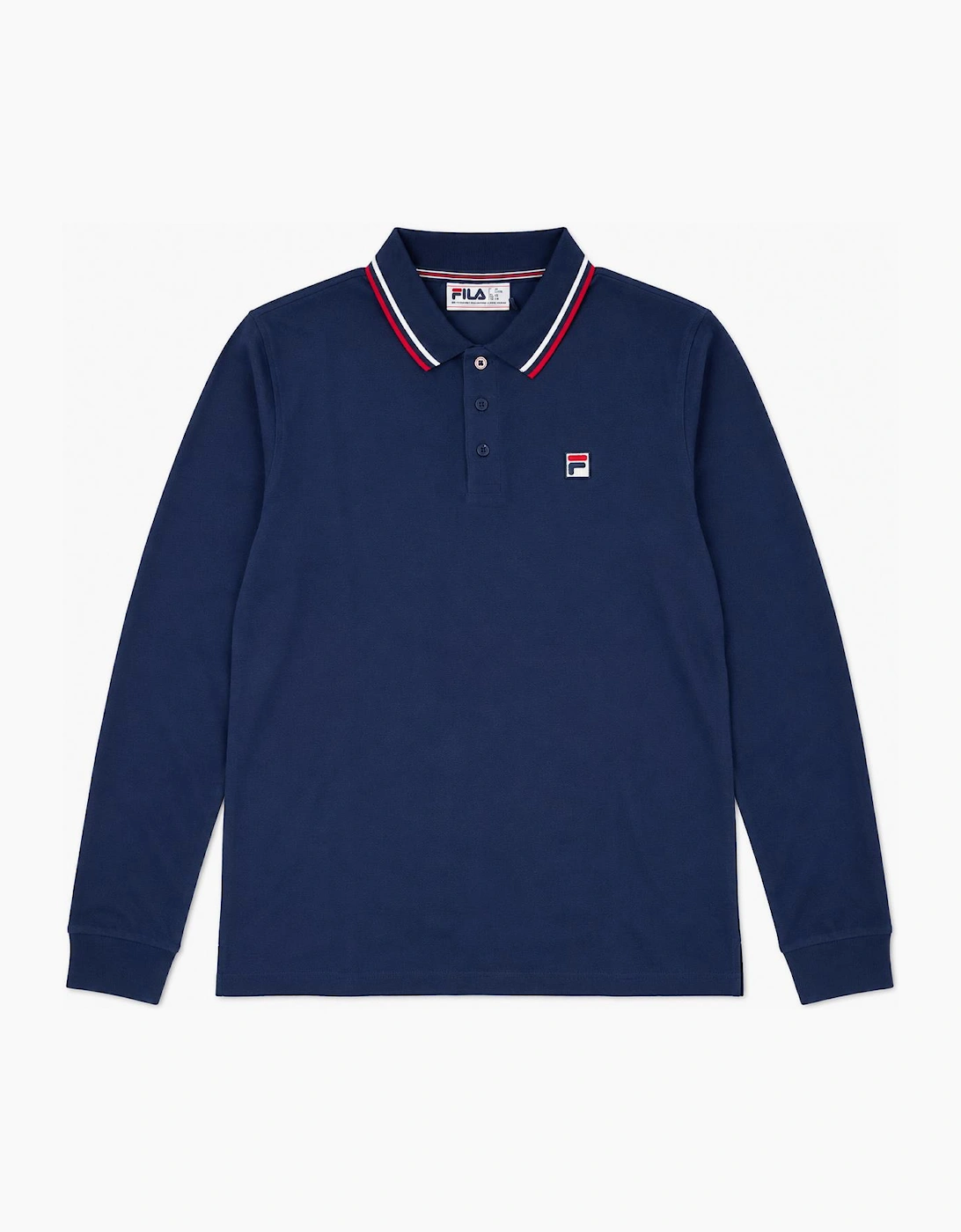 Fila Monte Tipped Collar Polo Shirt Fila Navy/Fila Red/White