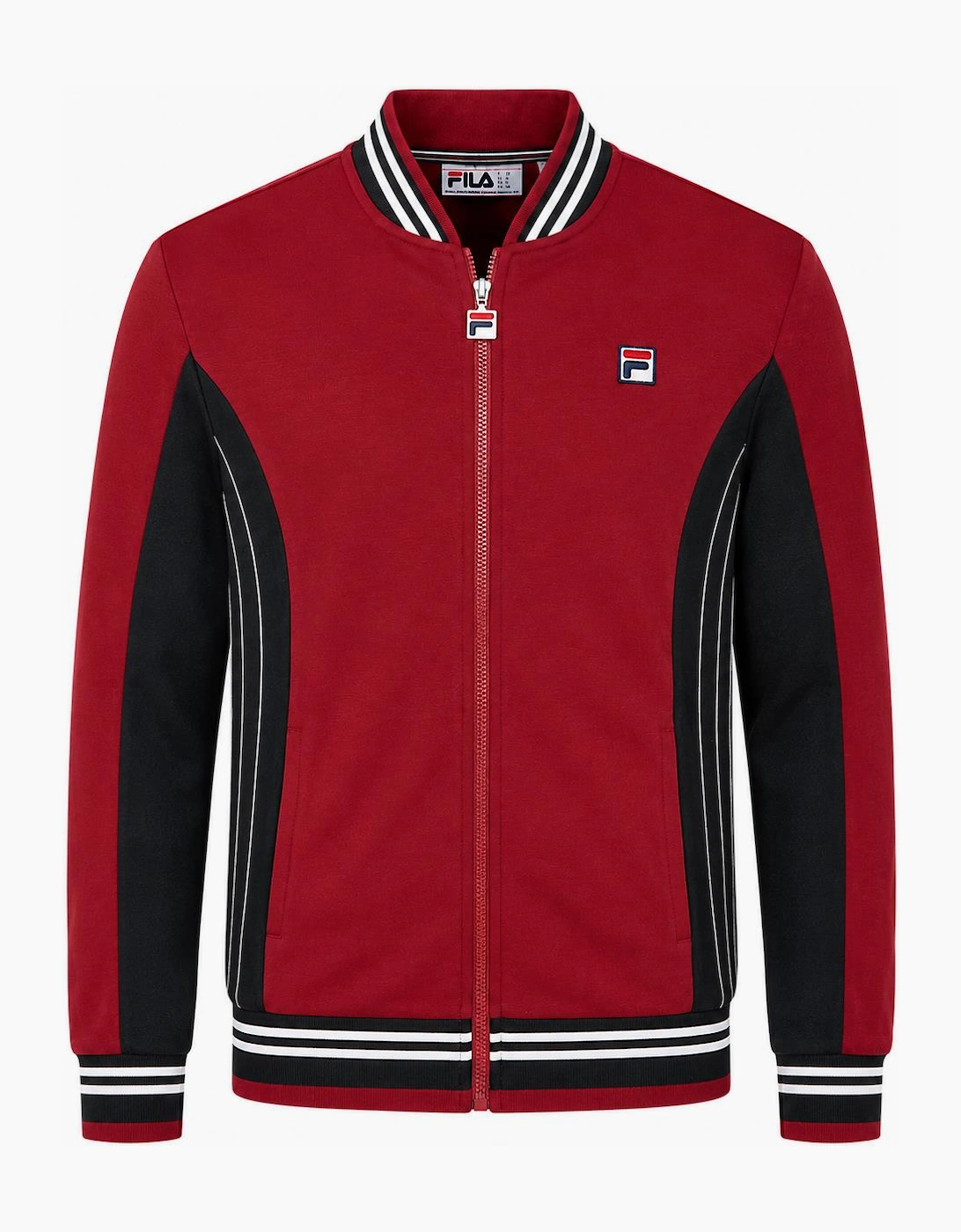 Fila Men's Sun Dried Tomato/Black/White Settanta Baseball Track Jacket - Image 5