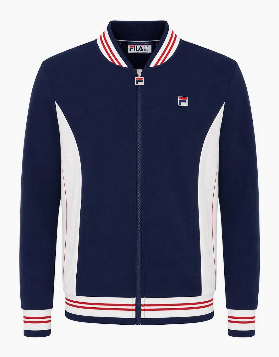 Fila Men's Blue Settanta Track Jacket, Peacoat/Gardenia/Chinese Red - Image 6