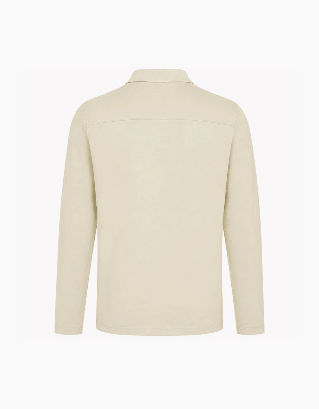 Hugo Boss Men's Beige Interlock Long Sleeved Polo Shirt