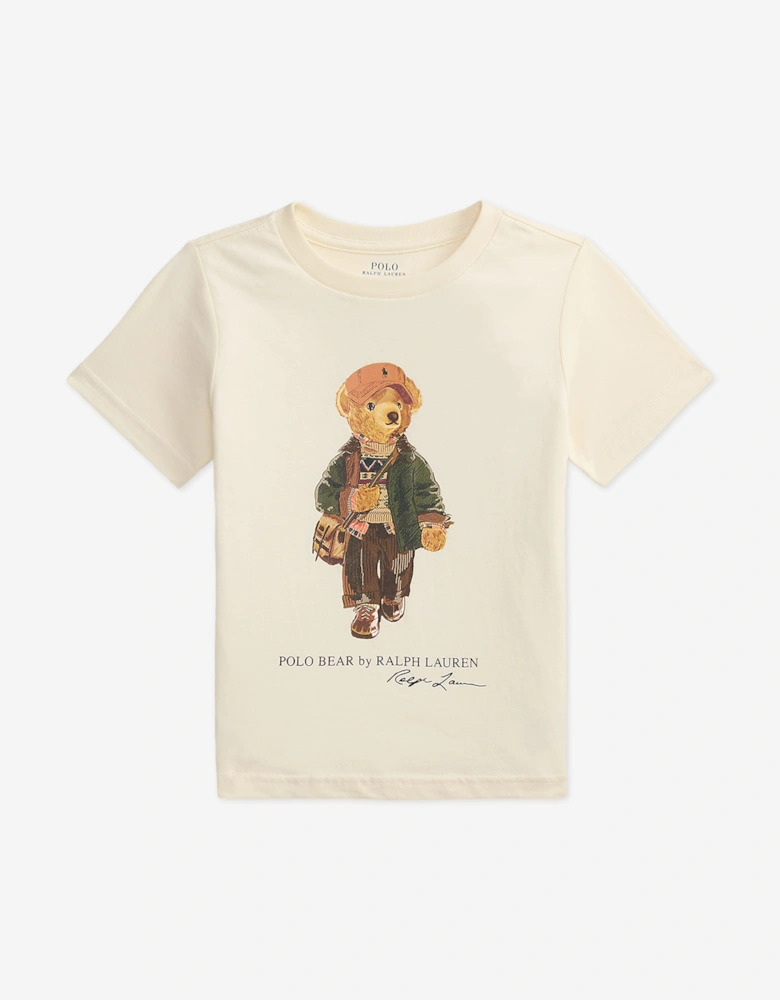 Ralph Lauren Boys Polo Bear T-Shirt in Ivory