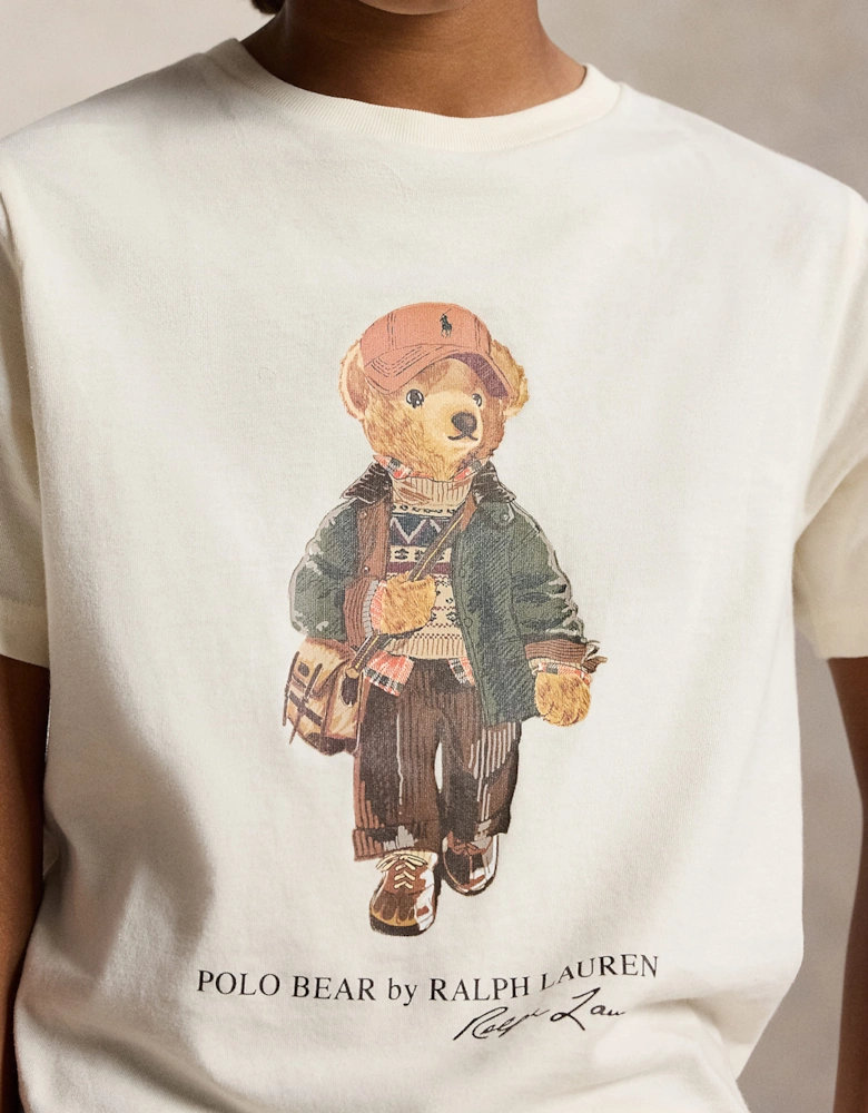 Ralph Lauren Boys Polo Bear T-Shirt in Ivory