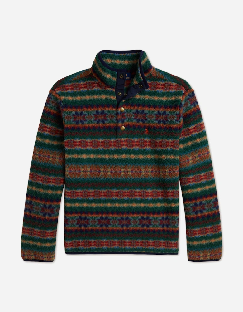 Ralph Lauren Boys Brushed Fleece Sweatshirt in Green