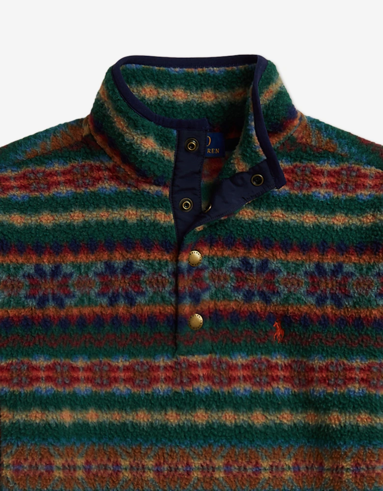 Ralph Lauren Boys Brushed Fleece Sweatshirt in Green