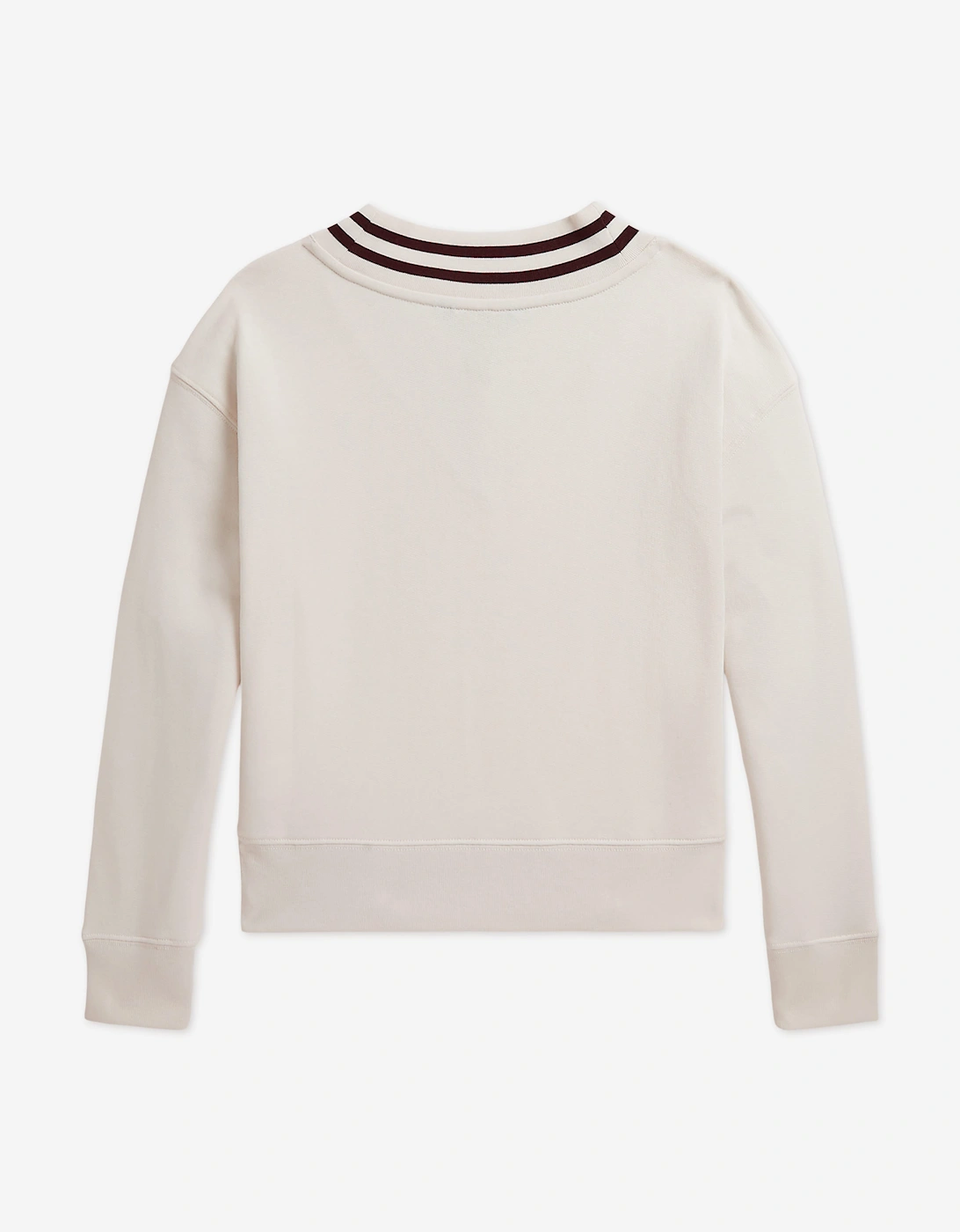 Ralph Lauren Girls Varsity Sweatshirt in Ivory