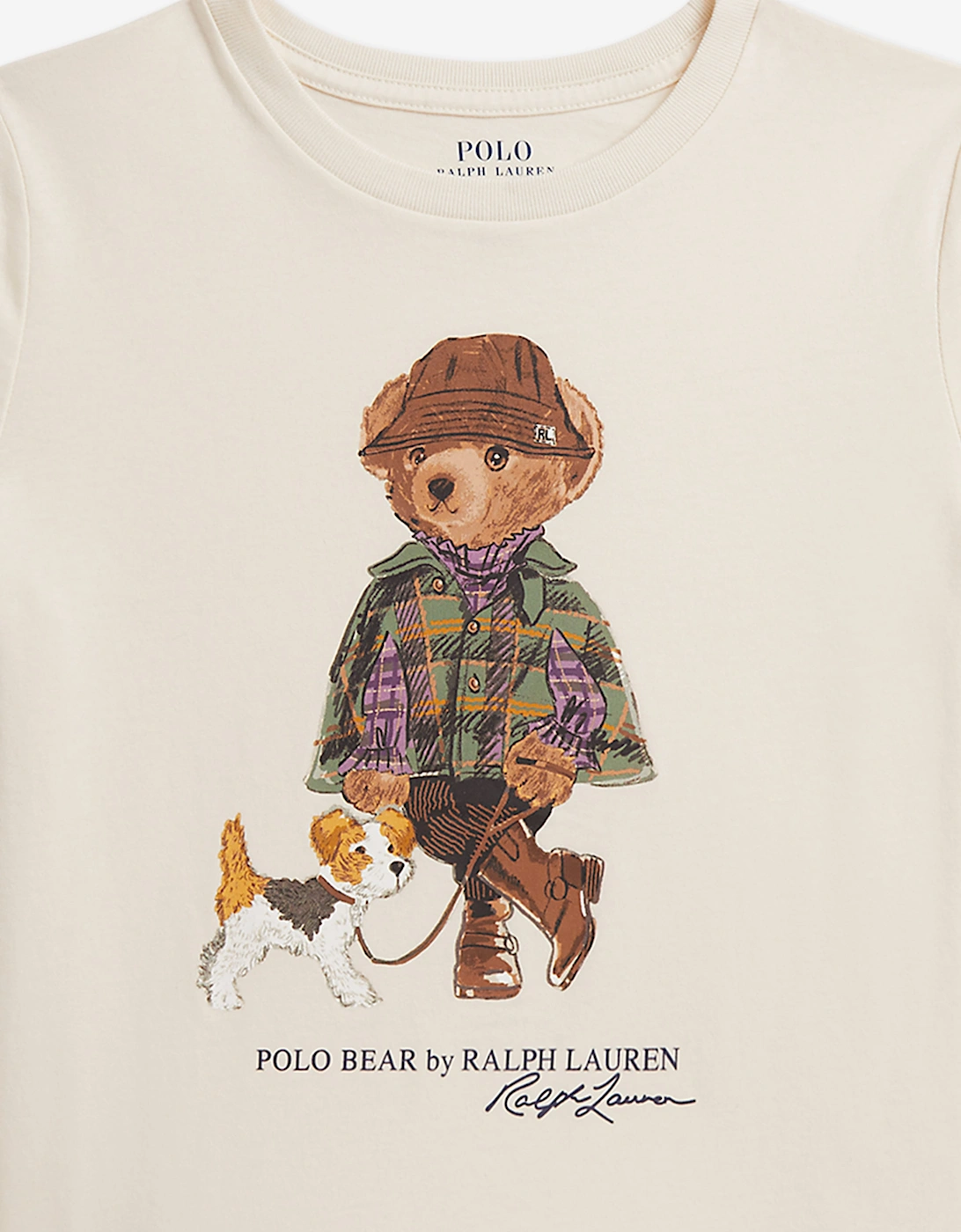 Ralph Lauren Girls Polo Bear T-Shirt in Ivory