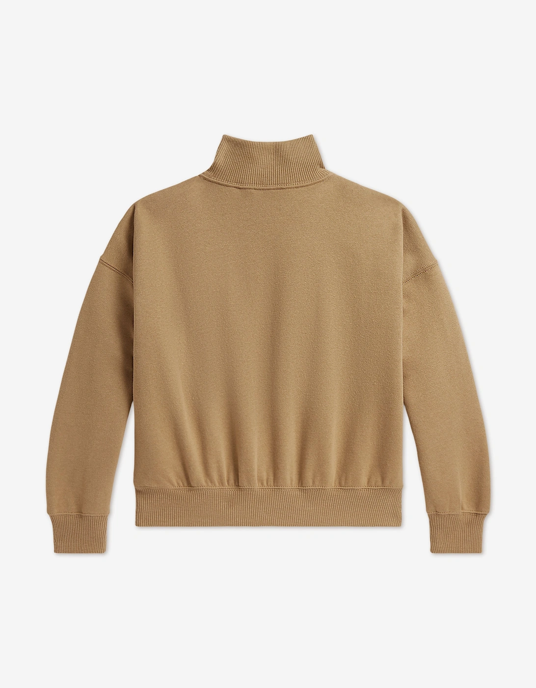 Ralph Lauren Girls High Neck Sweatshirt in Beige