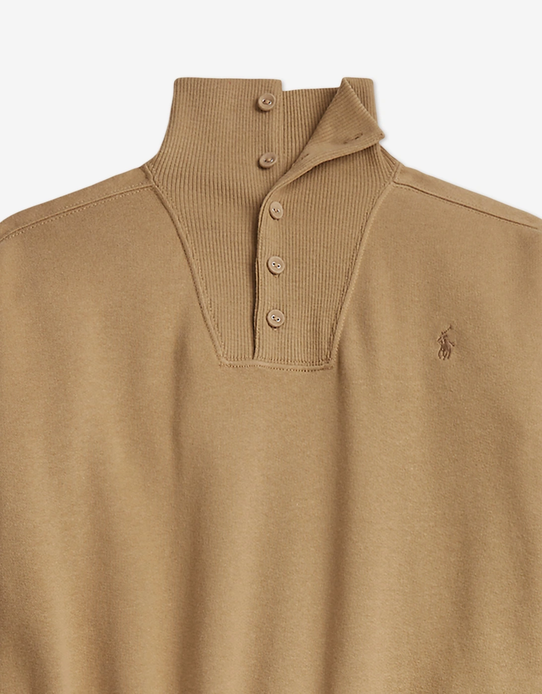Ralph Lauren Girls High Neck Sweatshirt in Beige