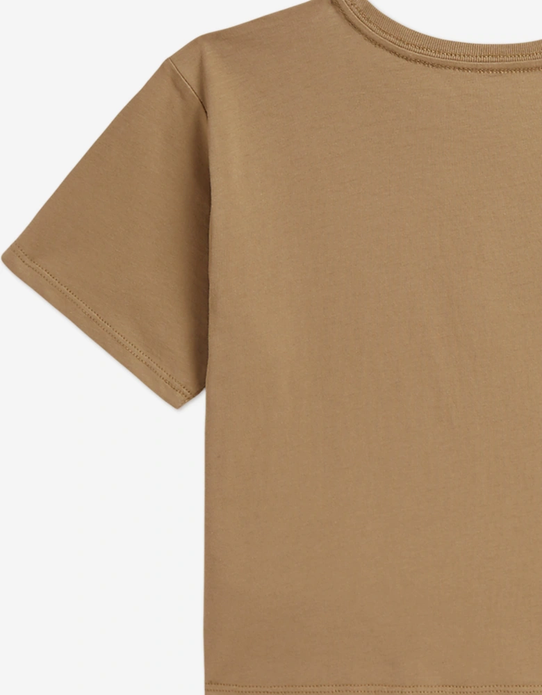 Ralph Lauren Girls Big Pony T-Shirt in Beige