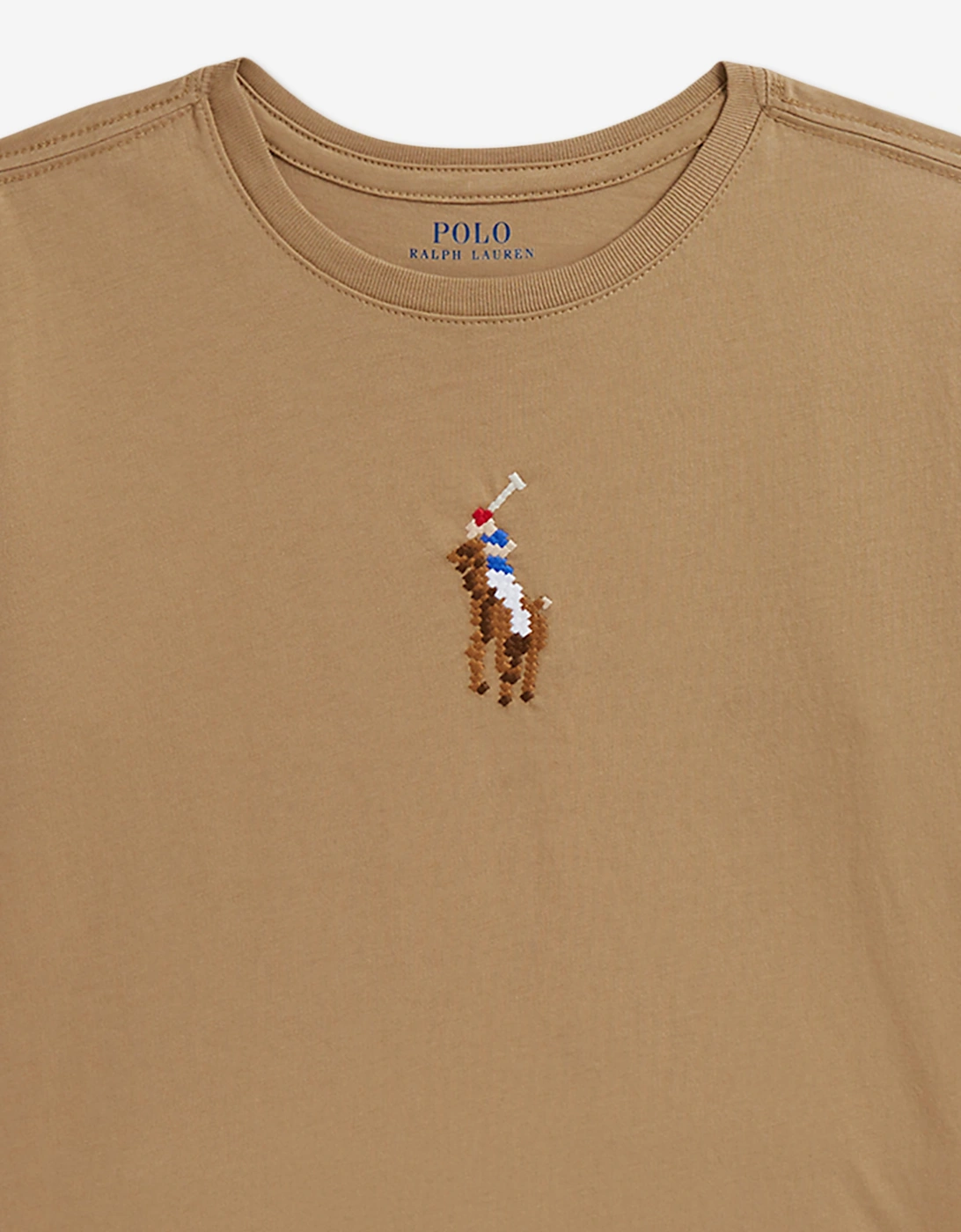 Ralph Lauren Girls Big Pony T-Shirt in Beige