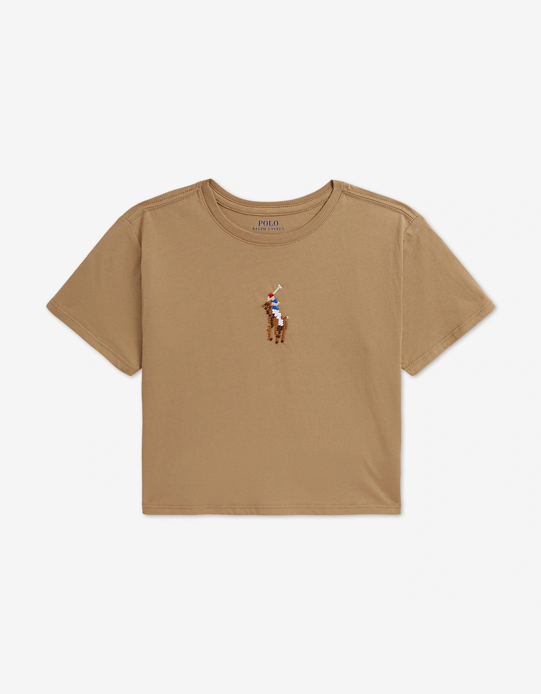 Ralph Lauren Girl's Ralph Lauren Girls Big Pony T-Shirt in Beige - Cream