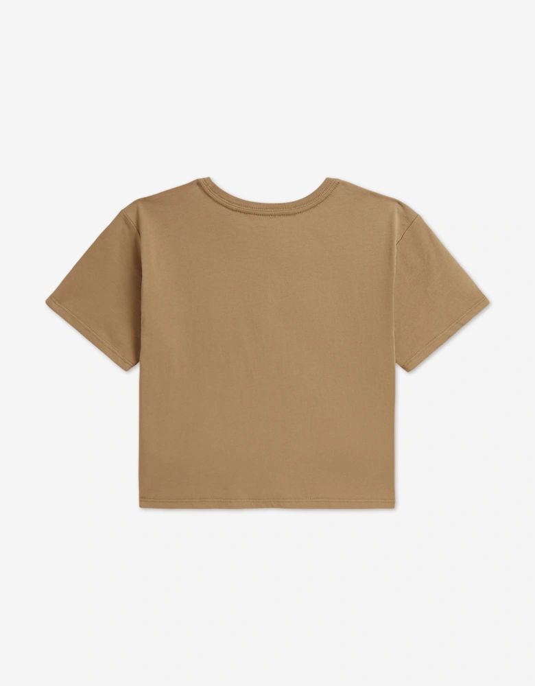 Ralph Lauren Girls Big Pony T-Shirt in Beige