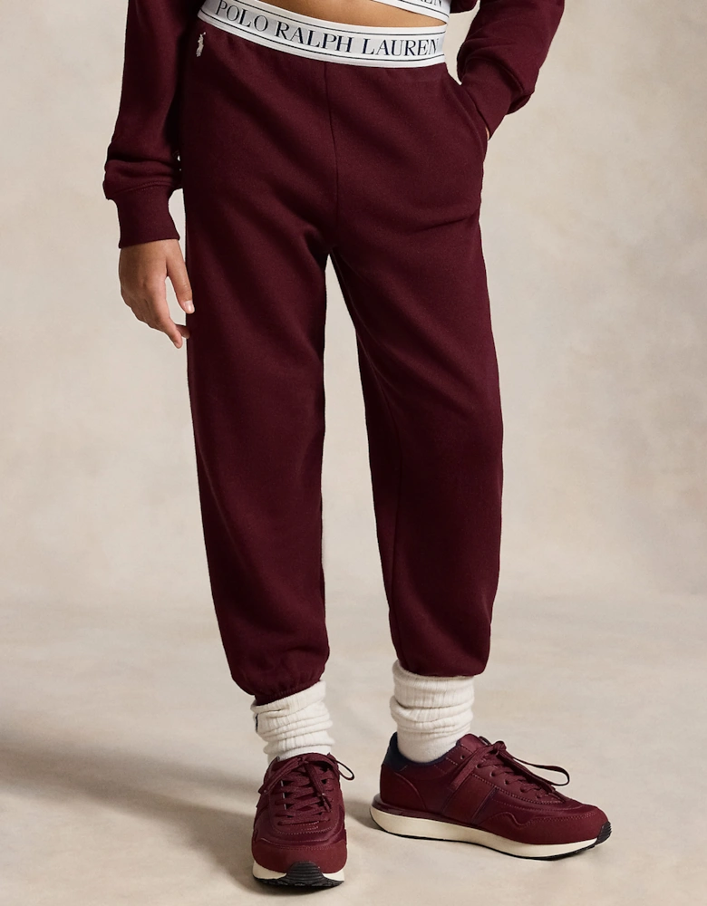 Ralph Lauren Girls Logo Joggers in Red