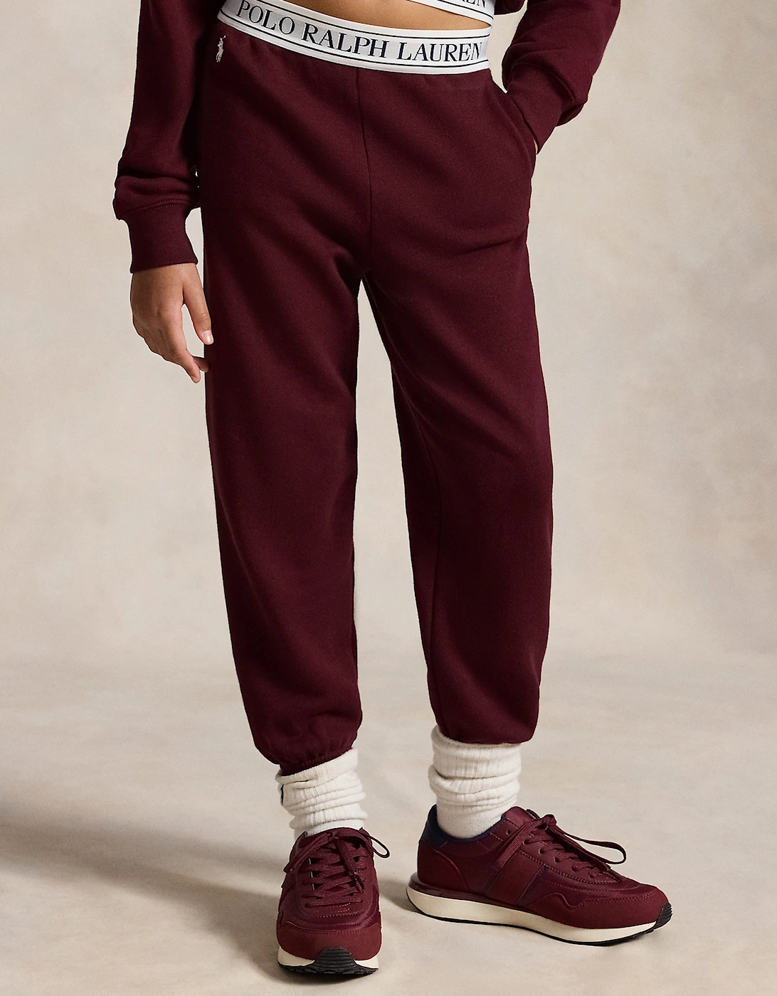 Ralph Lauren Girls Logo Joggers in Red