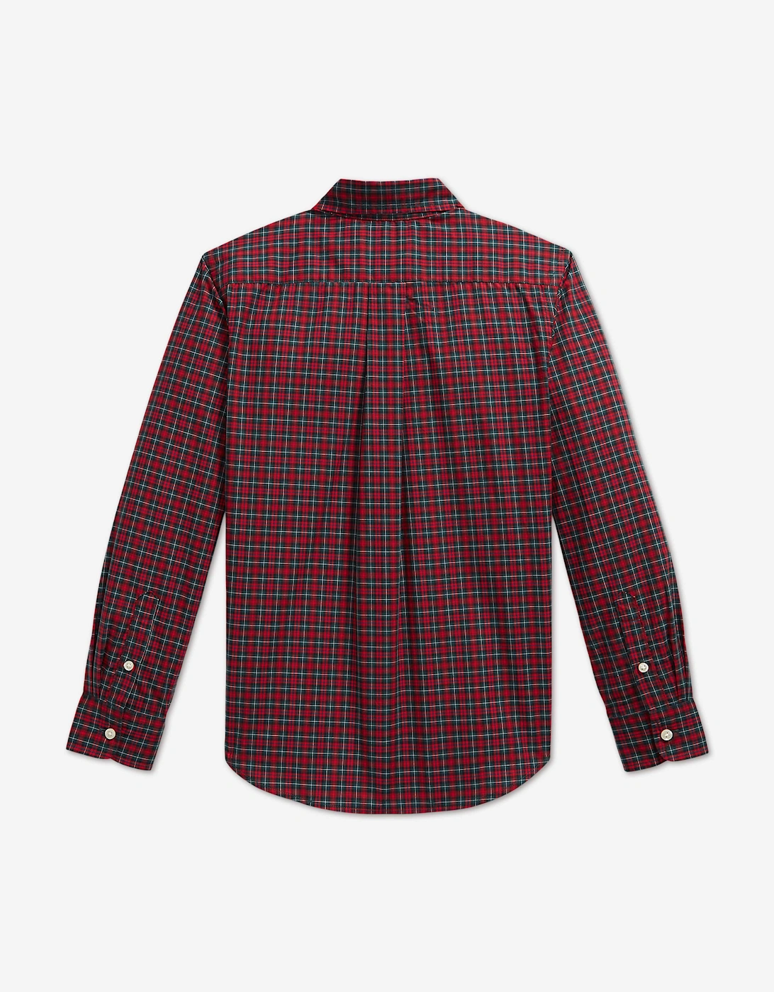 Ralph Lauren Boys Checked Poplin Shirt in Red