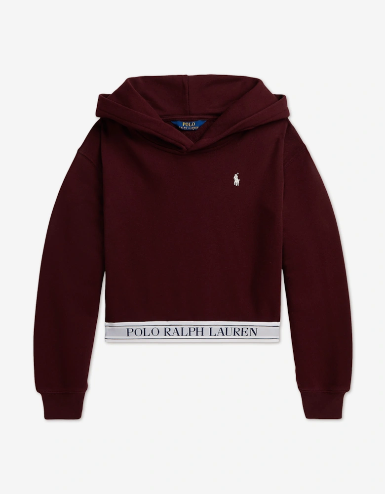 Ralph Lauren Girls Logo Hoodie in Red