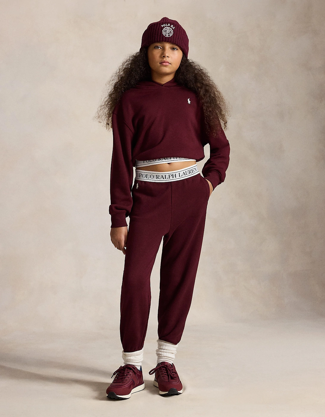 Ralph Lauren Girls Logo Hoodie in Red