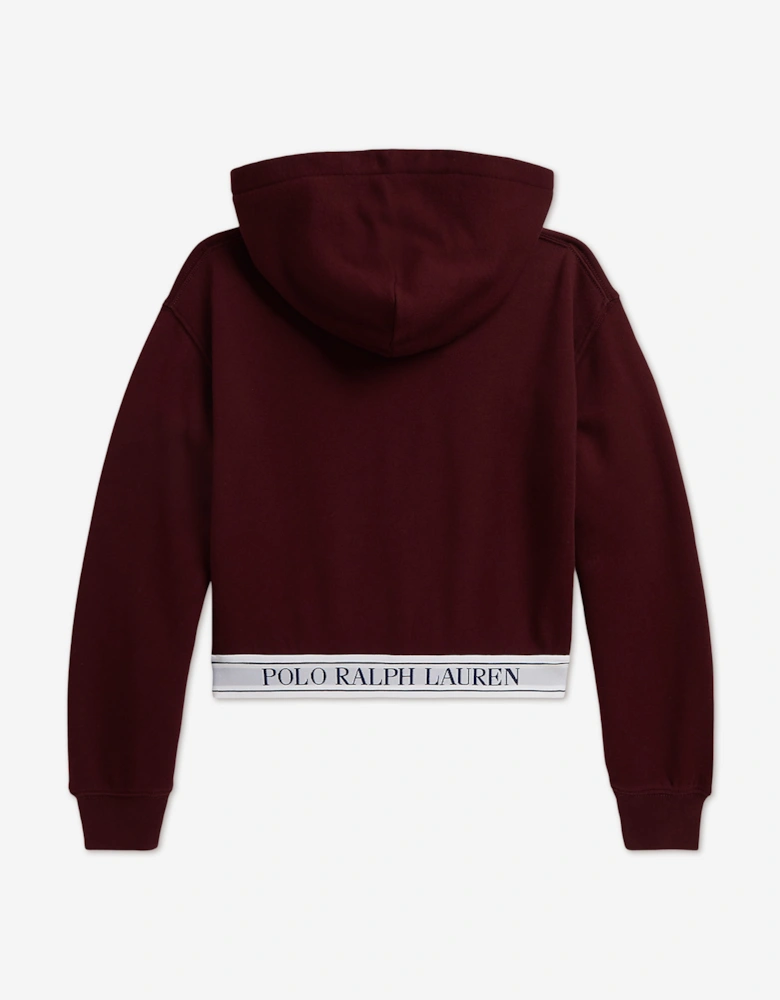Ralph Lauren Girls Logo Hoodie in Red