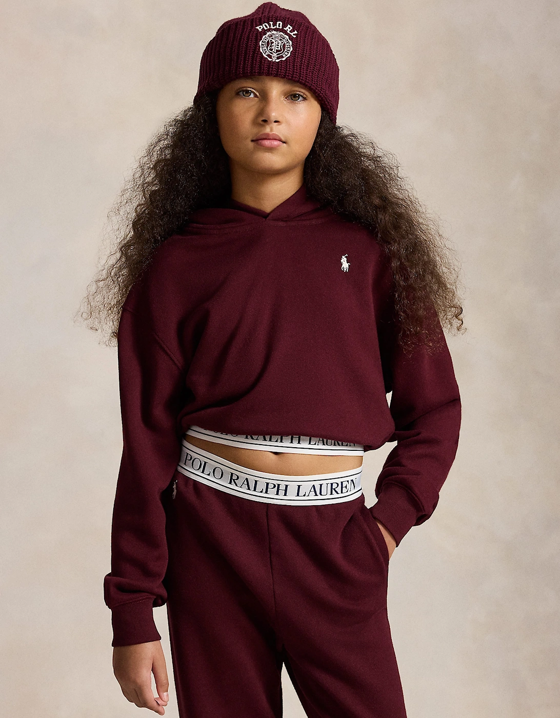 Ralph Lauren Girls Logo Hoodie in Red