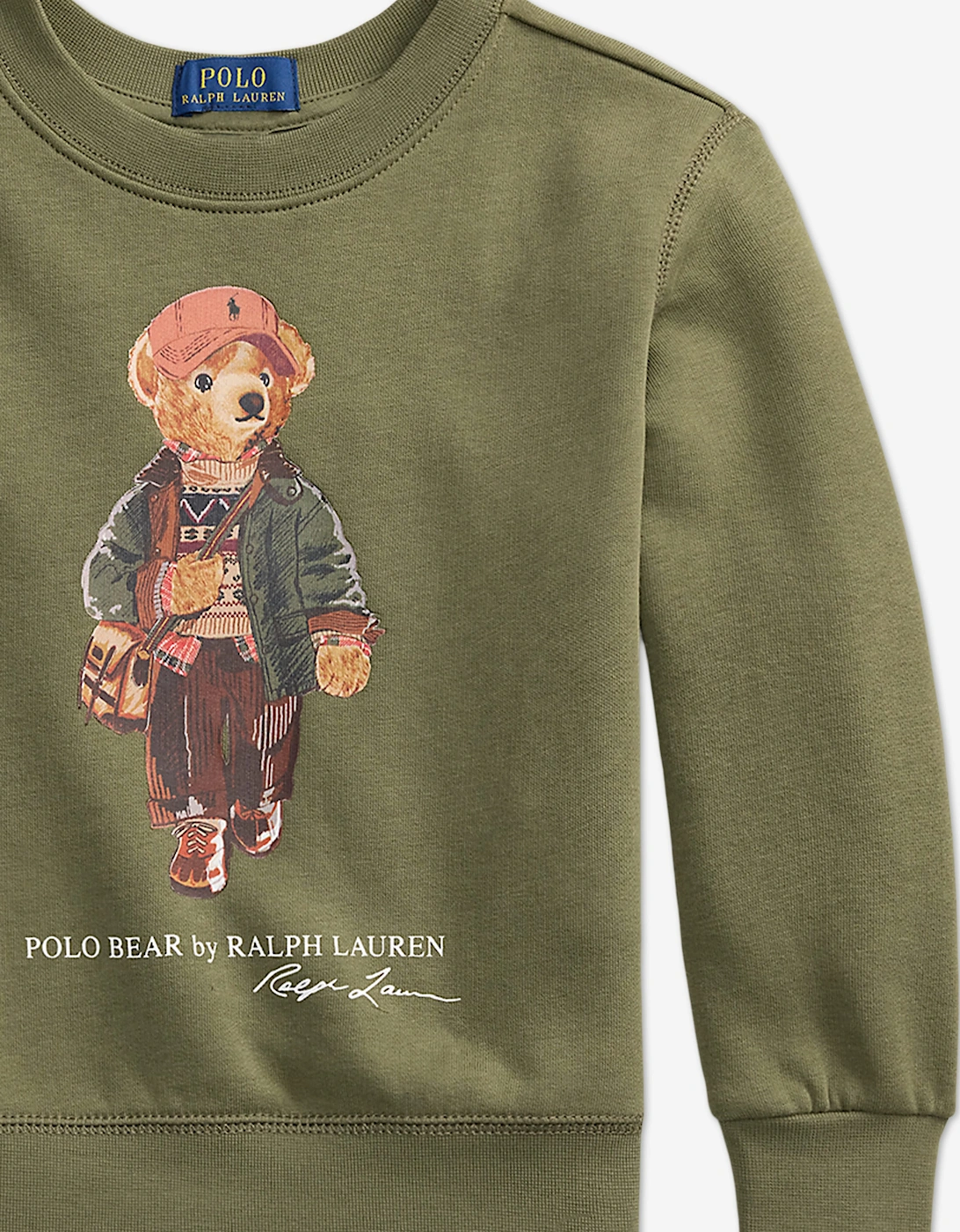 Ralph Lauren Boys Polo Bear Sweatshirt in Green