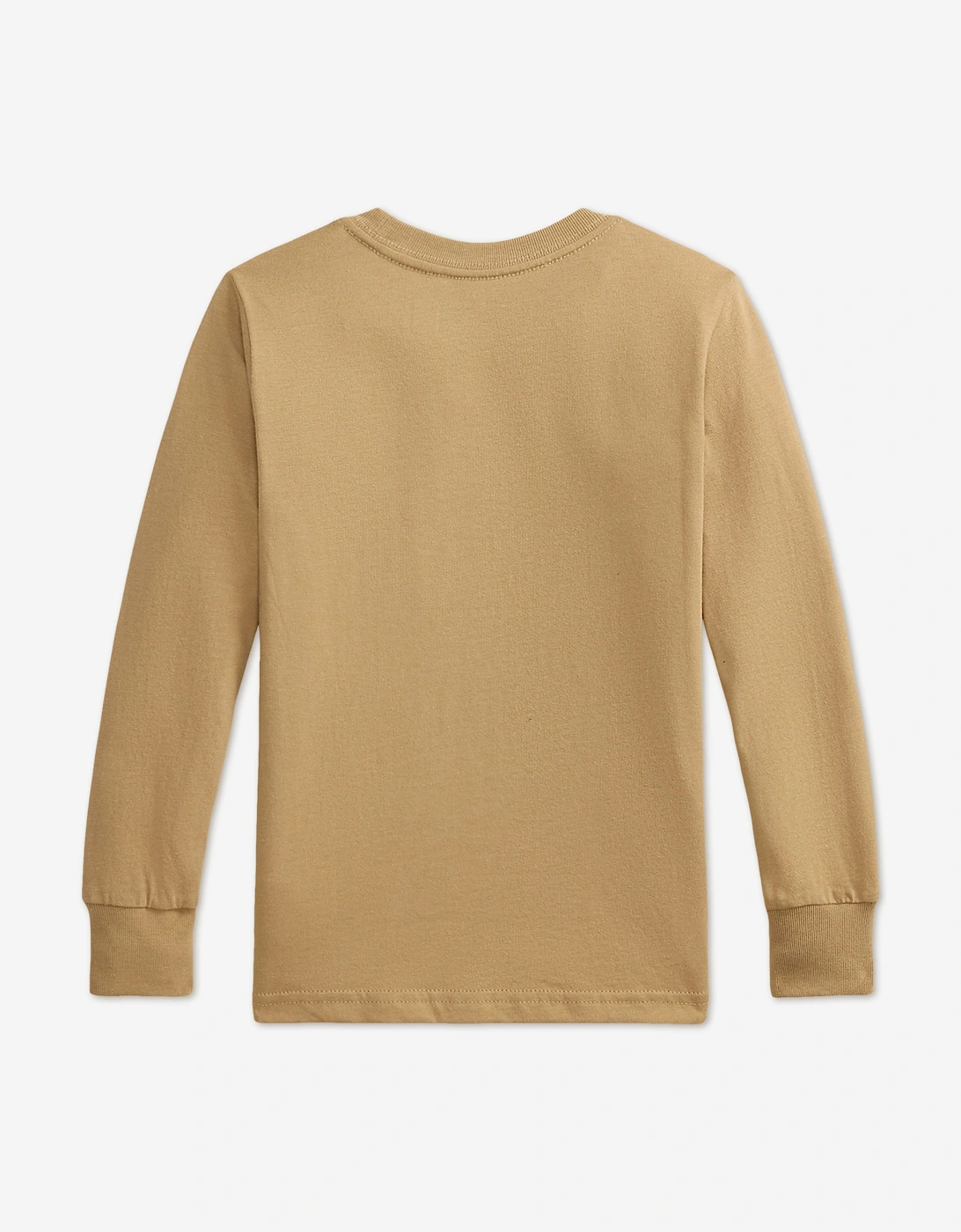 Ralph Lauren Boys Polo Bear Long Sleeve T-Shirt in Beige