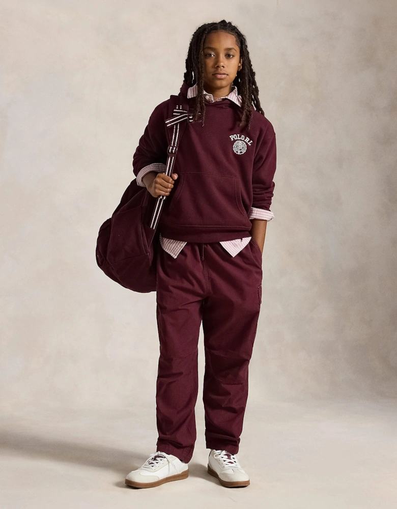 Ralph Lauren Boys Polo Logo Hoodie in Red