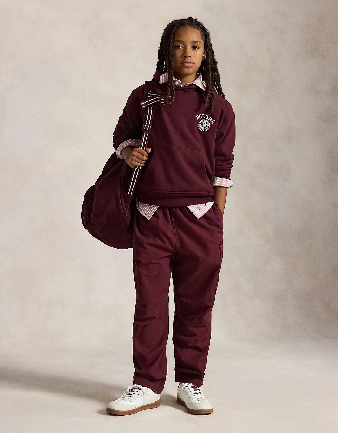 Ralph Lauren Boys Polo Logo Hoodie in Red