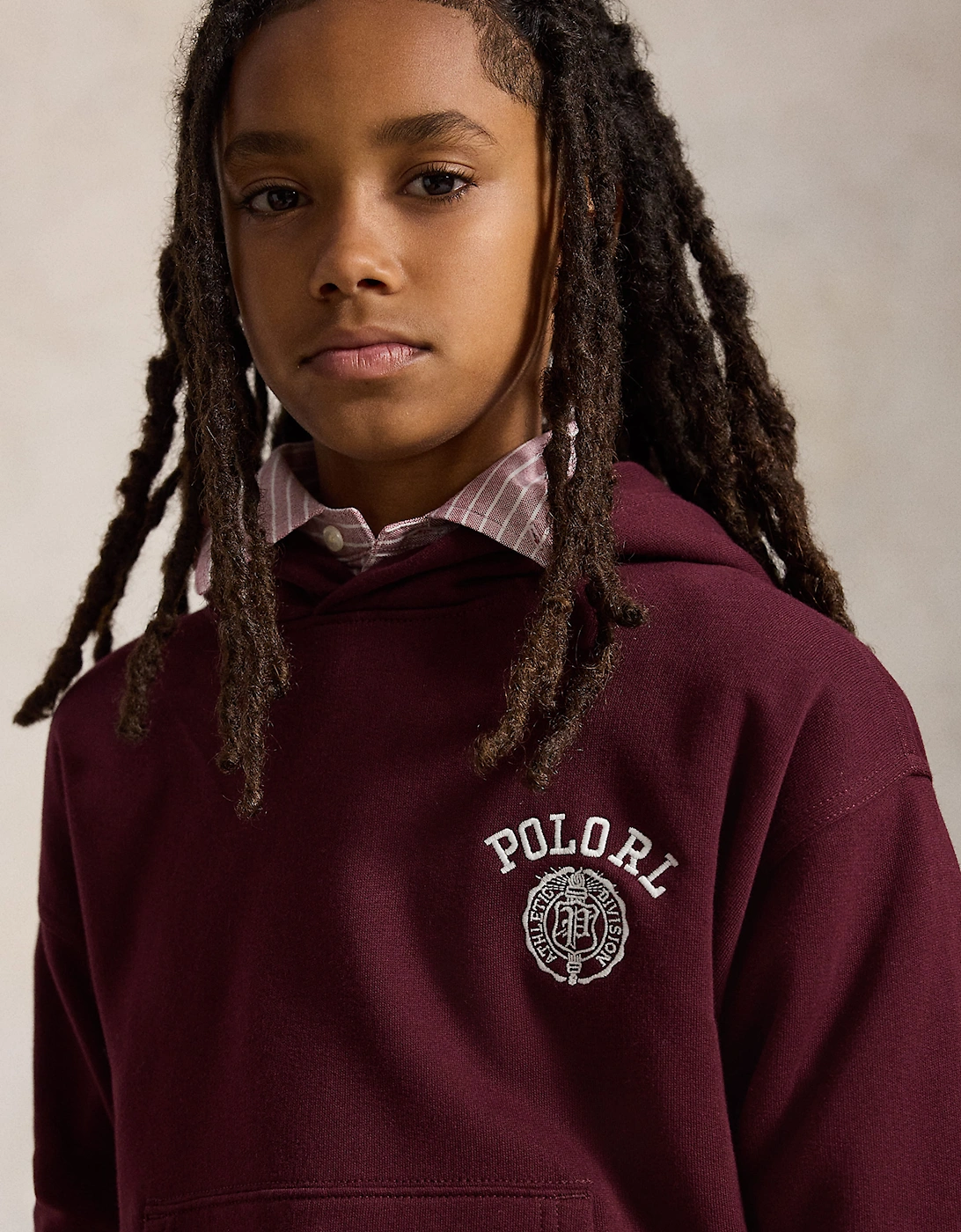 Ralph Lauren Boys Polo Logo Hoodie in Red