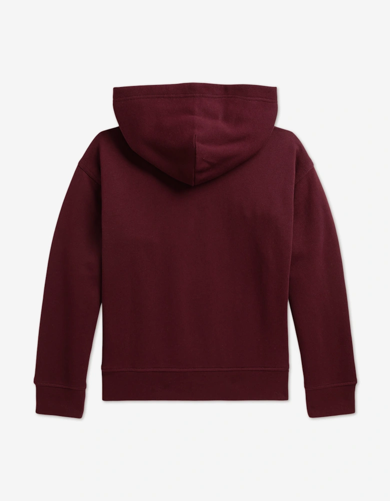 Ralph Lauren Boys Polo Logo Hoodie in Red