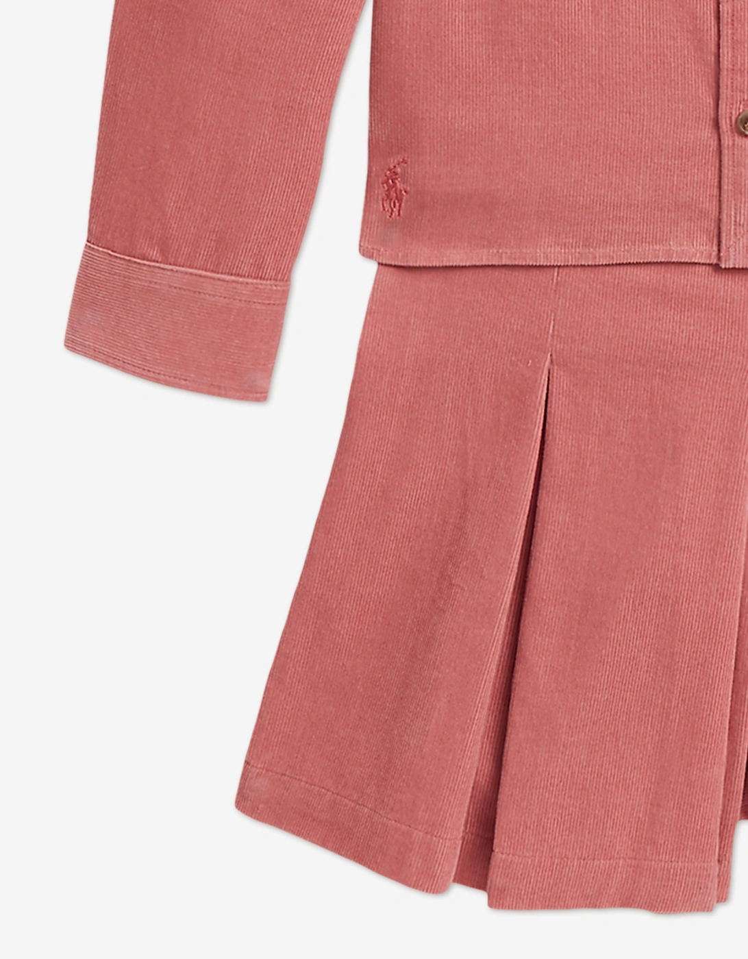 Ralph Lauren Girls Corduroy Shorts Set in Pink