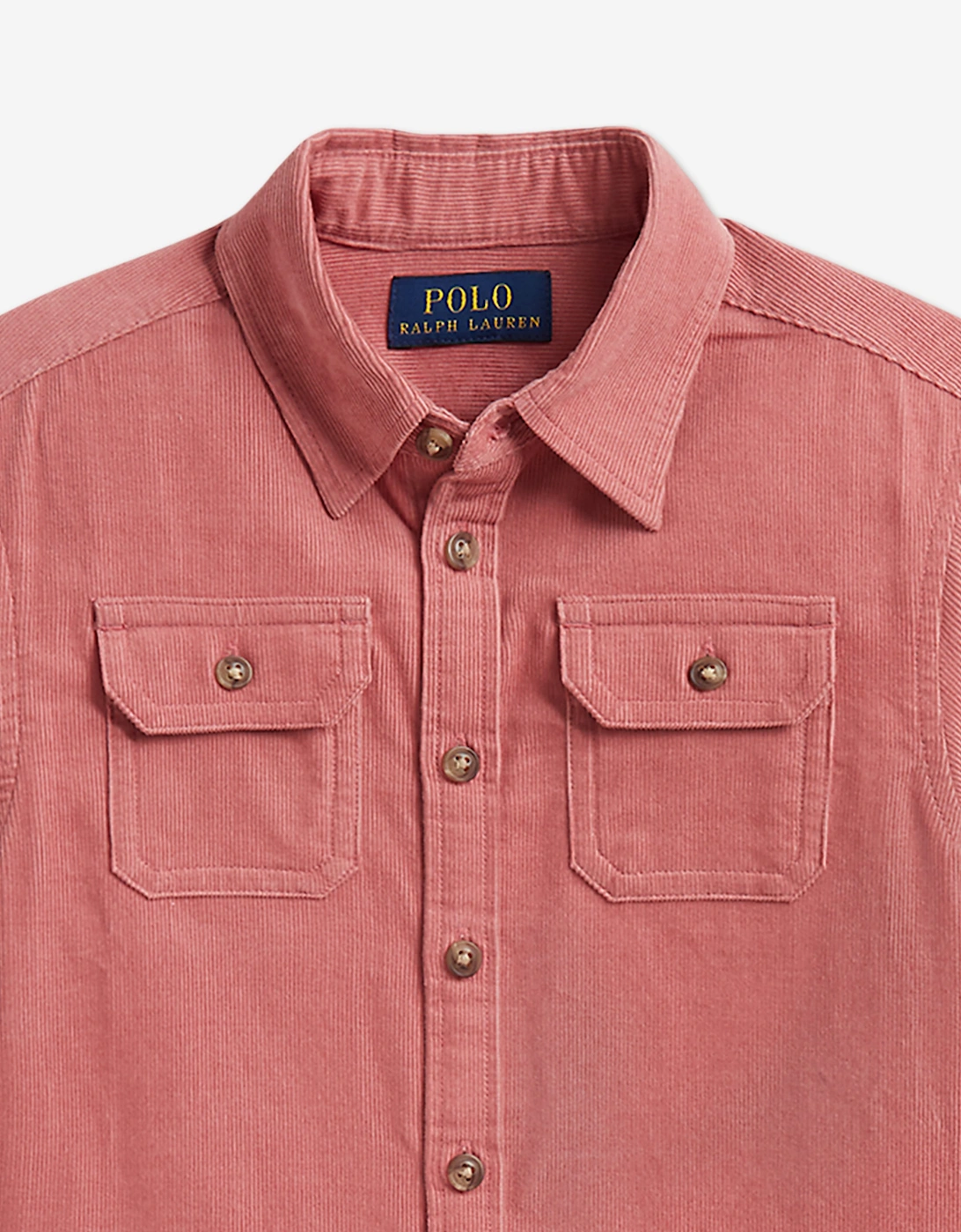 Ralph Lauren Girls Corduroy Shorts Set in Pink