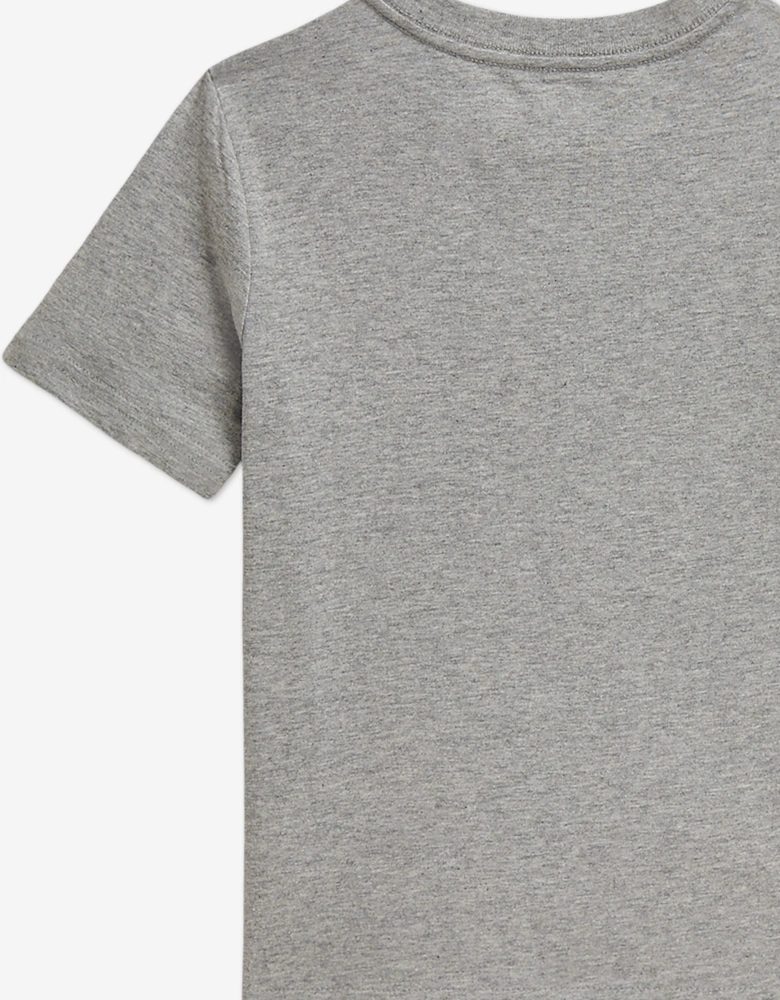Ralph Lauren Boys Polo Bear Back To School T-Shirt in Grey
