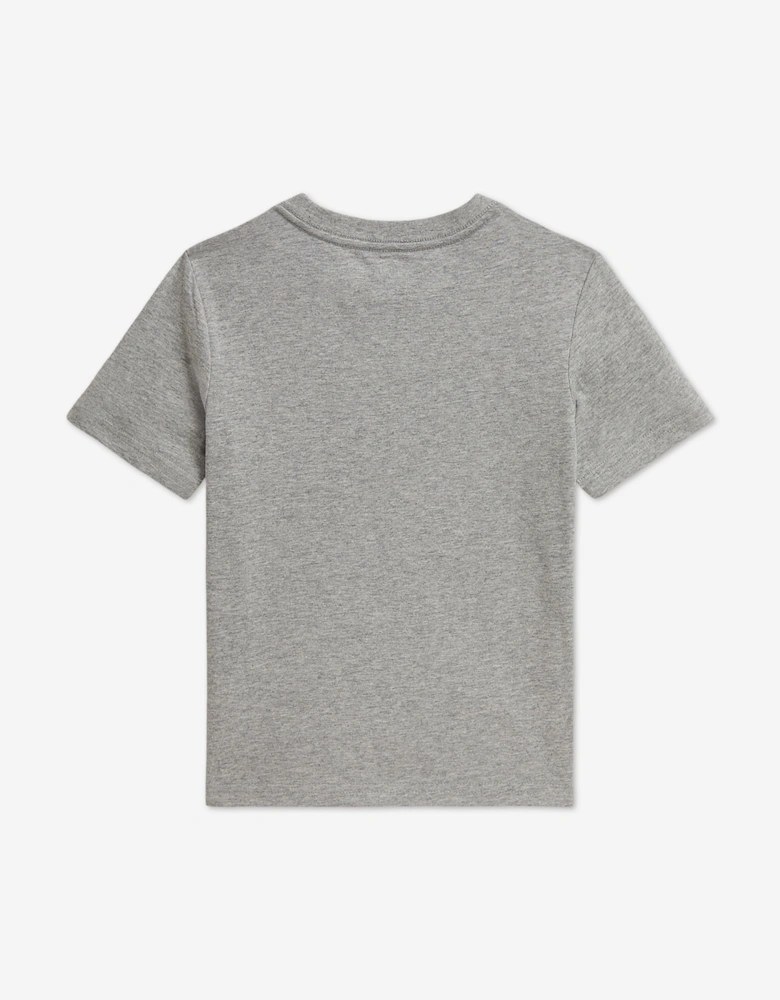 Ralph Lauren Boys Polo Bear Back To School T-Shirt in Grey