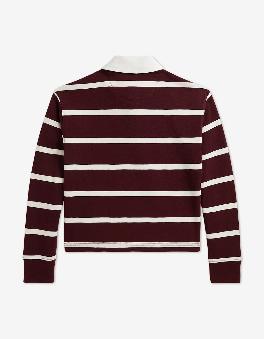 Ralph Lauren Girls Striped Jersey Rugby Shirt in Red