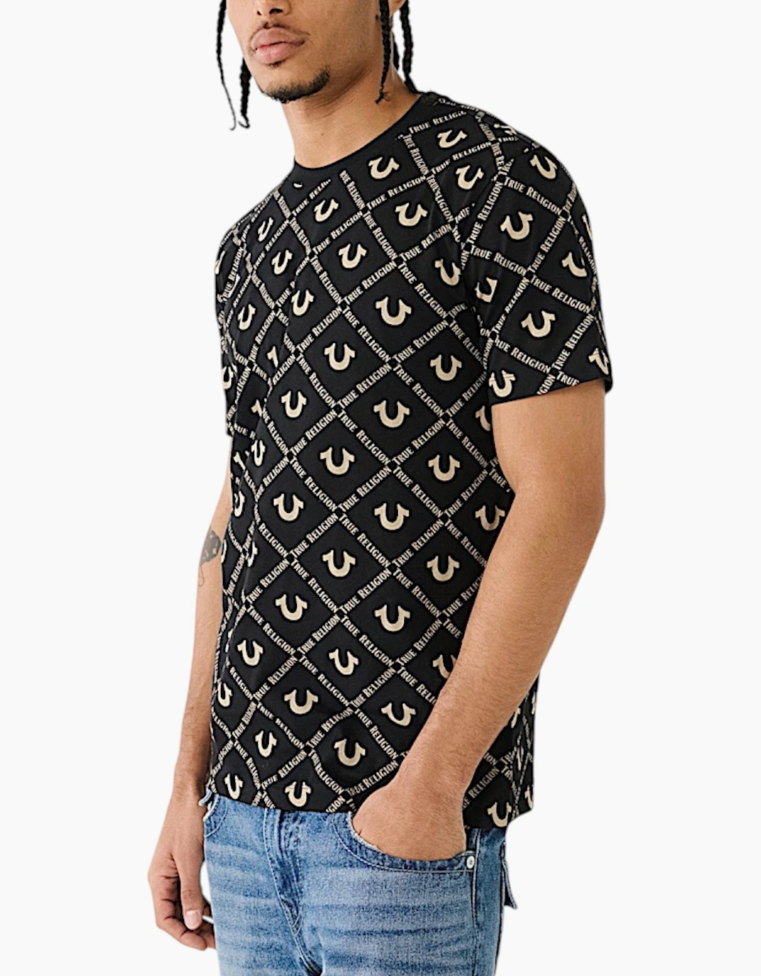 True Religion 108050 Mens T Shirts Short Sleeve Summer Tee