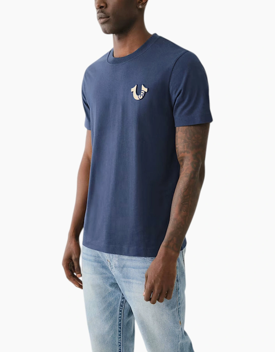 True Religion Men's True Religion 700163 Mens T Shirts Summer Cotton Tee - Navy