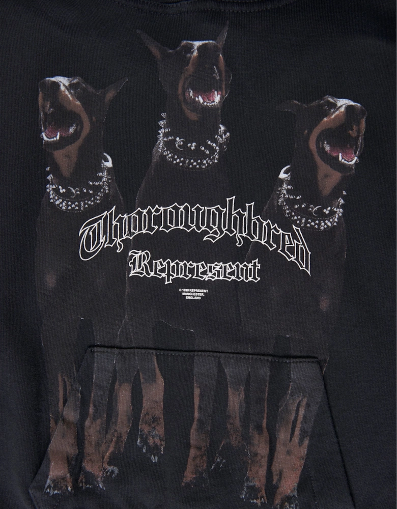REPRESENT Kids Mini Thoroughbred Hoodie in Black