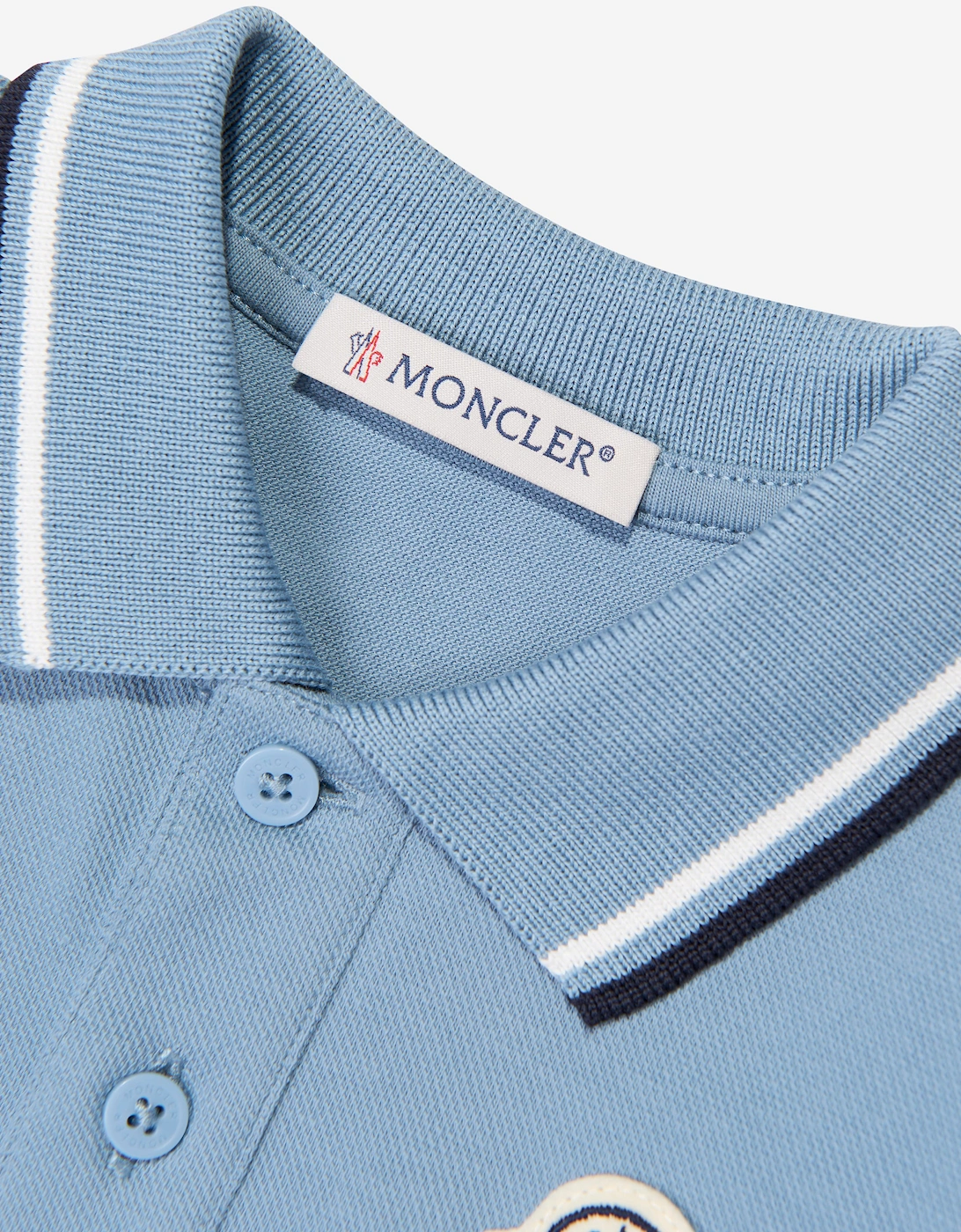 Moncler Enfant Baby Boys Logo Piqué Polo Shirt in Blue