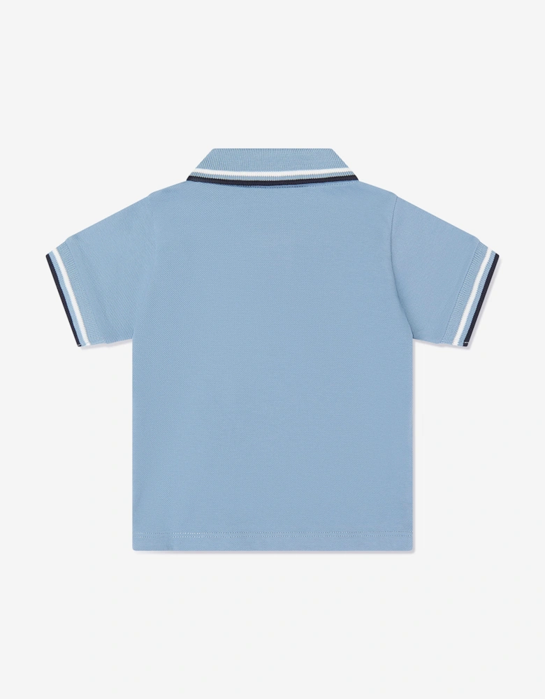Moncler Enfant Baby Boys Logo Piqué Polo Shirt in Blue
