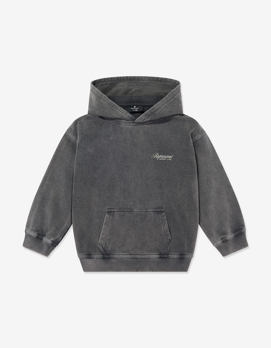 REPRESENT Kids Mini Owners Club Script Hoodie in Grey