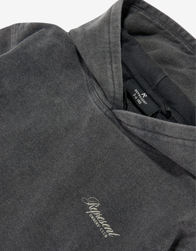 REPRESENT Kids Mini Owners Club Script Hoodie in Grey